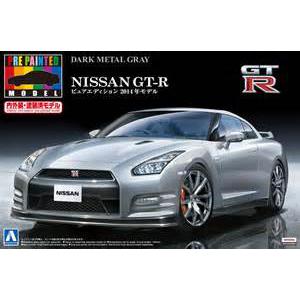 AOSHIMA 011355 1/24 日產汽車 R35 GT-R轎跑車/深鐵灰色車殼塗裝完成品/2014年