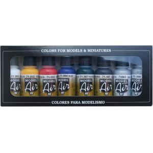 西班牙AV 71174 水性噴塗漆-基本色套色組 8色 Model Air 8 Color Set Basics Colo 17ml