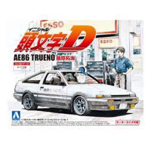 AOSHIMA 008966 1/32跑車系列-頭文字D#01.豐田汽車 AE86轎跑車/騰原拓海/免膠水黏合