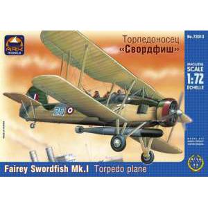 ARK MODELS 72013 1//72 WW II英國.海軍 '費爾雷/Fairey'公司 '劍魚' Mk.I魚雷機