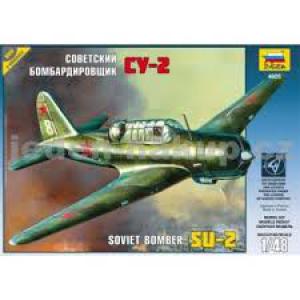 ZVEZDA 4805 1/48 WW II蘇聯.空軍 蘇愷公司 SU-2輕型轟炸機@@