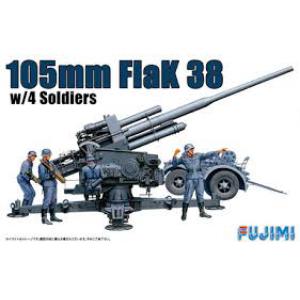 FUJIMI 761190-WA-24 1/76 WW II德國.陸軍 FLAK-38 105mm防空炮帶人物