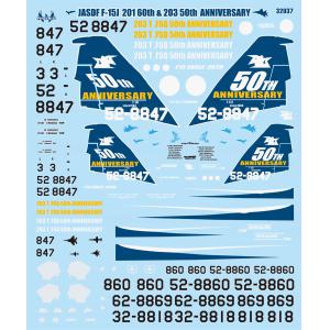 PHOENIX pho-32037 1/32 日本.航空自衛隊 F-15J'鷹'戰鬥機適用水貼紙/201中隊60周年203中隊50周年式樣