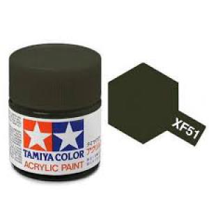 TAMIYA xF-51 壓克力系水性/卡其橄欖綠色(平坦光澤) KHAKI DRAB 45035777