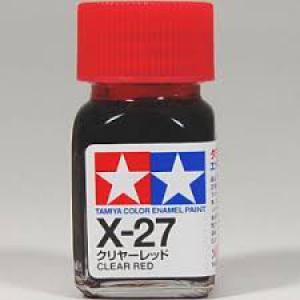 TAMIYA x-27  琺瑯系油性/透明紅色 CLEAR RED