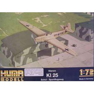 HUMA MODEL 3004 1/72 WW II德國.空軍 KLEMM飛機公司 KL-25初級教練機