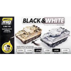 A.MIG-7128 二戰德軍坦克黑與白色適用套組 GERMAN TANK BLACK & WHITE COLORS