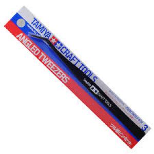 TAMIYA 74003 黑色彎型鑷子 ANGLED TWEEZERS