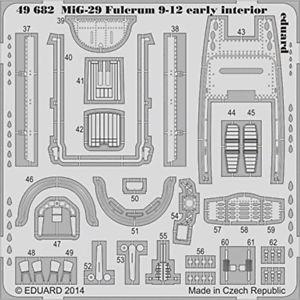 團購.EDUARD 49682 1/48 蘇聯.空軍 MIG-29 9-12'支點'早期型戰鬥機適用座艙內部金屬蝕刻片