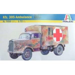 ITALERI 7055 1/72 WW II德國.陸軍 Kffz.305 歐寶汽車 救護車