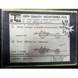 樹脂成型.特價品--TONDA TCS1002 1/35 WW II德國/捷克.陸軍 SIG-33L/11.4 15cm /VZ.18/47N 152mm榴彈砲