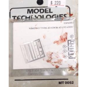 MODEL TECHNOLOGIES MT-0052 1/48 美國.空軍 洛克希德公司 F-104'星式'戰鬥機適用座艙內部細部提升金屬蝕刻片