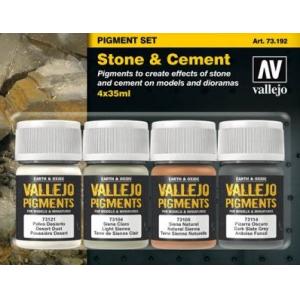 VALLEJO 73.192 色粉/PIGMENT SET--石材&水泥 STONE & CEMENT