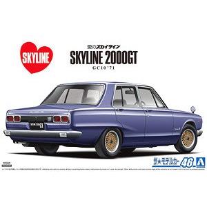 AOSHIMA 05836 1/24 日產汽車 GC10'地平線/SKYLINE'2000GT轎跑車/1971年分