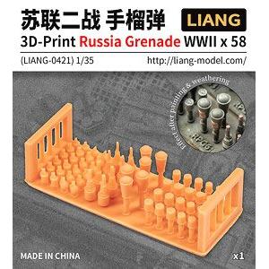LIANG MODELS LIANG-0421 1/35 3D列印模型.二戰俄軍手榴彈 RUSSIA GRENADE @@