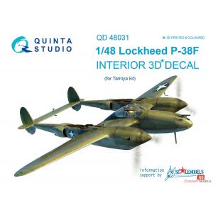 團購.QUINTA STUDIO QD48031 1/48 WW II美國.陸軍 洛克希德公司P-38F'閃電'戰鬥機適用立體彩色貼紙