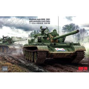 團購 RFM RM-5098 1/35 T-55A Medium Tank Mod.1981 w/Workable Track Links