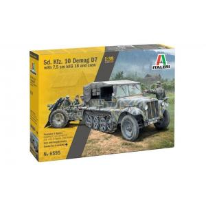 ITALERI 6595 1/35 二戰德國 D7底盤半履帶車 7.5厘米輕型步兵炮 附士兵 Sd. Kfz. 10 Demag D7 with 7,5 cm leIG 18 and crew